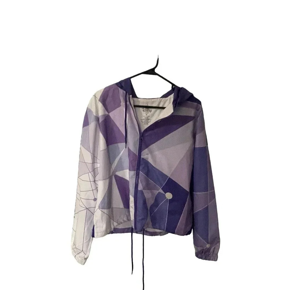 Disney Jacket Womens Medium Purple Magic Kingdom Tomorrowland Full Zip Coat